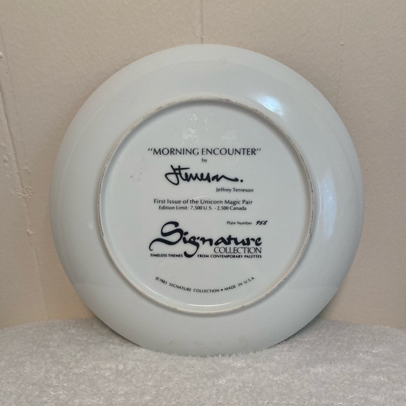 Vintage 1983 "Morning Encounter" Collector Plate By Jeffrey Terreson - Picture 3 of 3